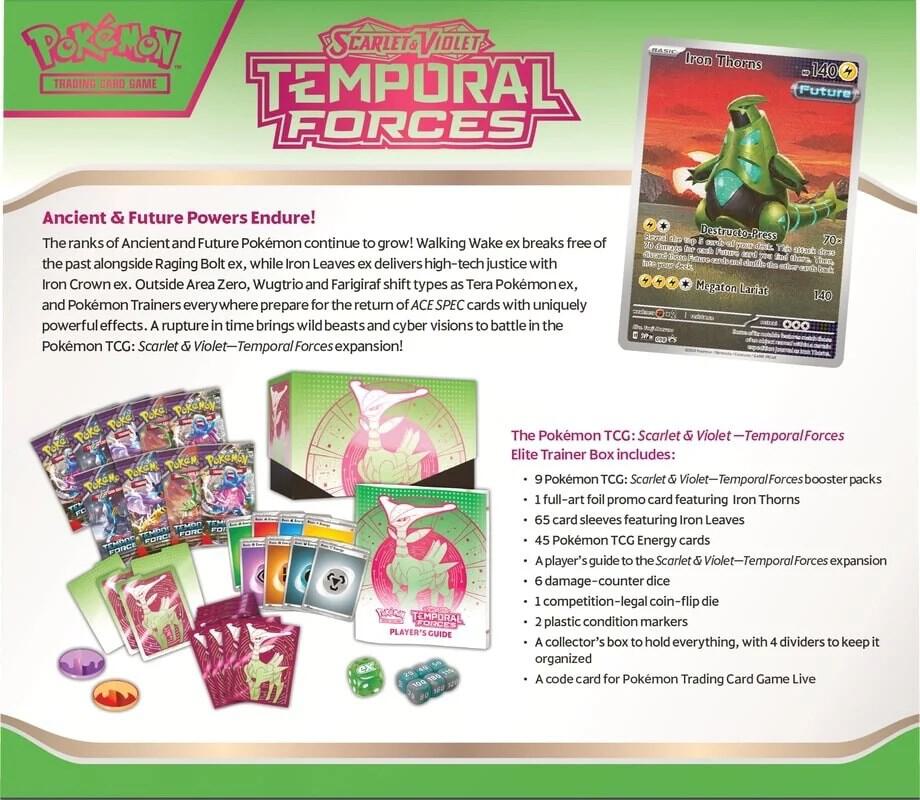 Pokémon TCG: Scarlet & Violet - Temporal Forces Elite Trainer Box
