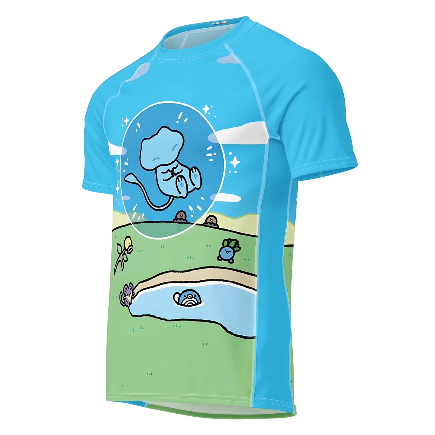 Bubble Mew All-Over Print Men’s Rash Guard