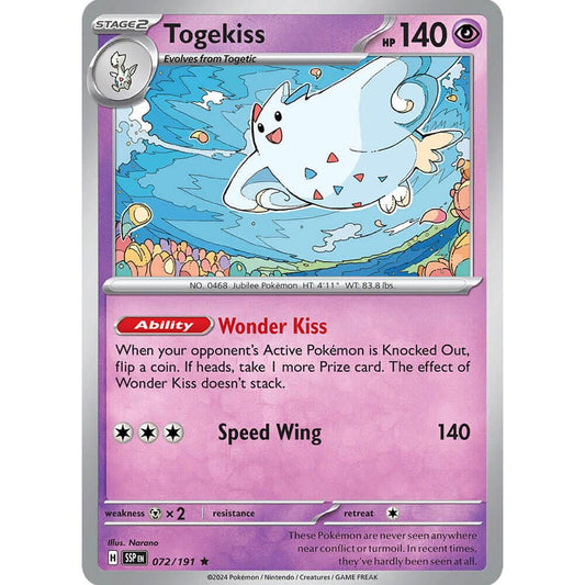 Pokémon TCG: Scarlet & Violet - Destined Rivals Togekiss Premium Checklane Blister SV10
