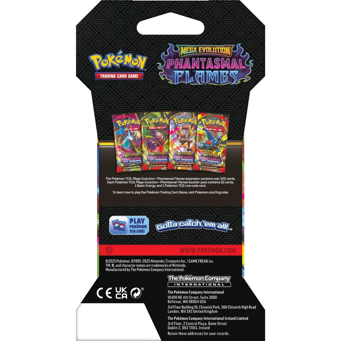 Pokémon TCG: Mega Evolution Phantasmal Flames Sleeved Booster Pack ME02