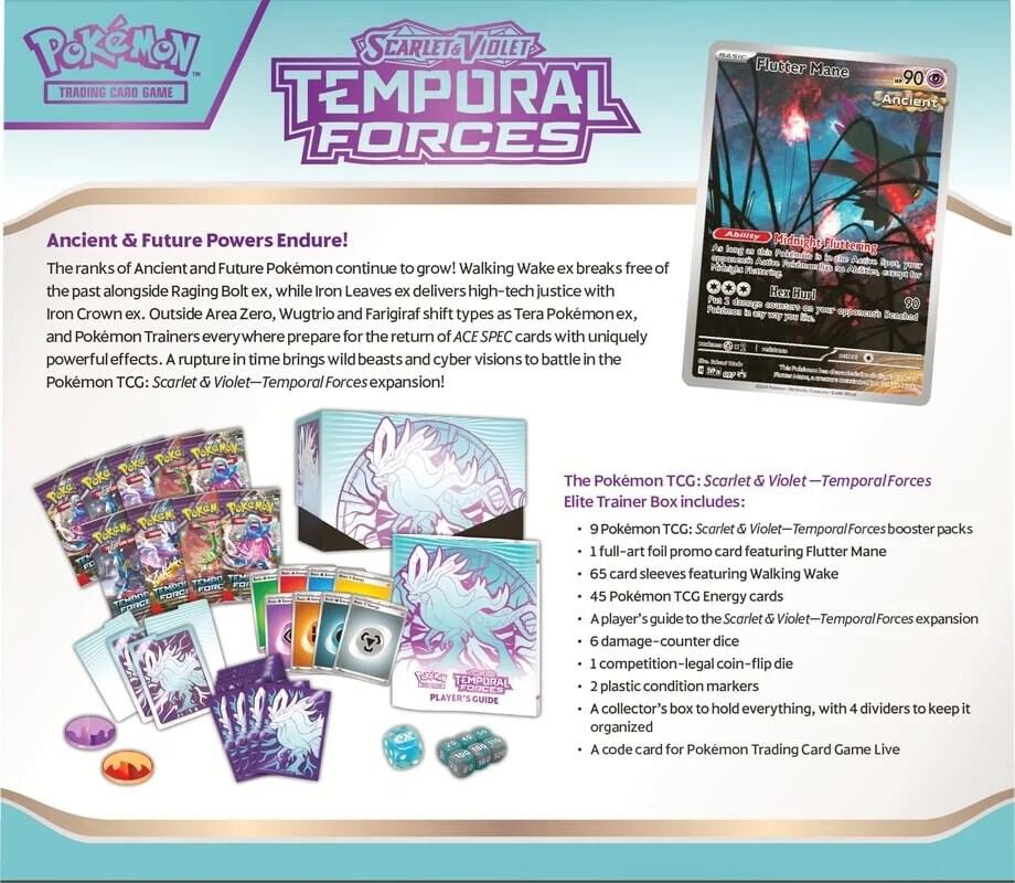 Pokémon TCG: Scarlet & Violet - Temporal Forces Elite Trainer Box