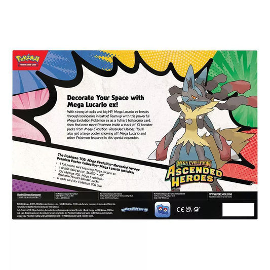 Pokémon TCG: Ascended Heroes Premium Poster Collection (Mega Lucario)