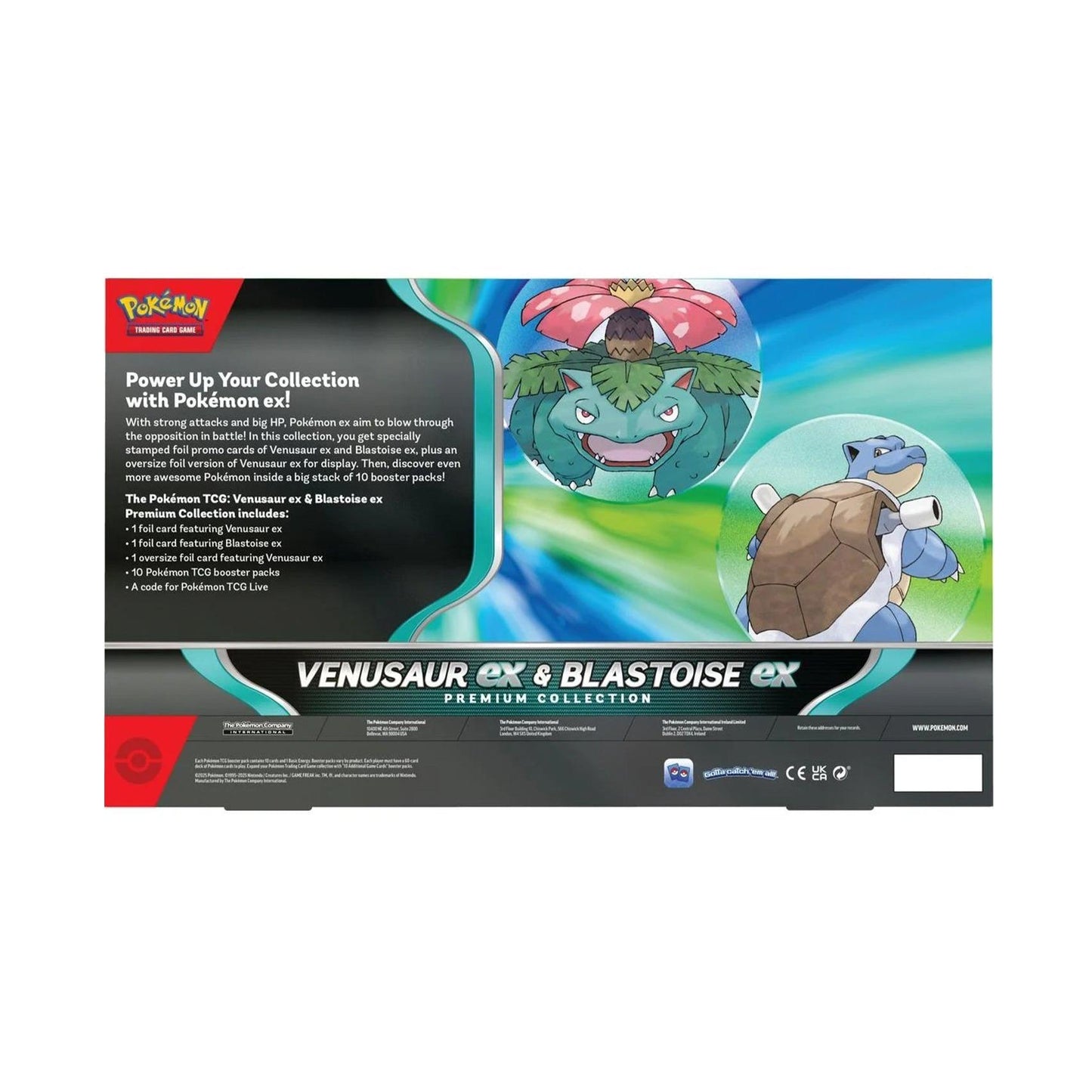 Pokemon TCG: Venusaur ex and Blastoise ex Premium Collection GameStop Exclusive Box