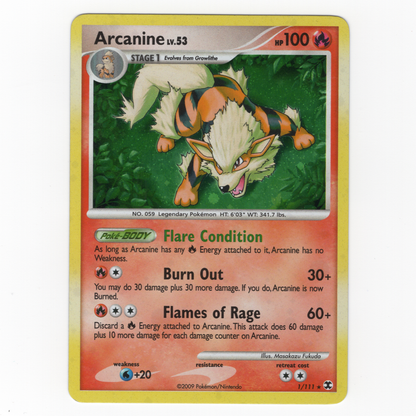 Arcanine 1/111 – Rising Rivals Holo – LP