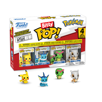 Funko Bitty Pop! Pokémon 4-Pack (Series 1, 2 & 4) Mini Vinyl Figures – Official Sealed Set
