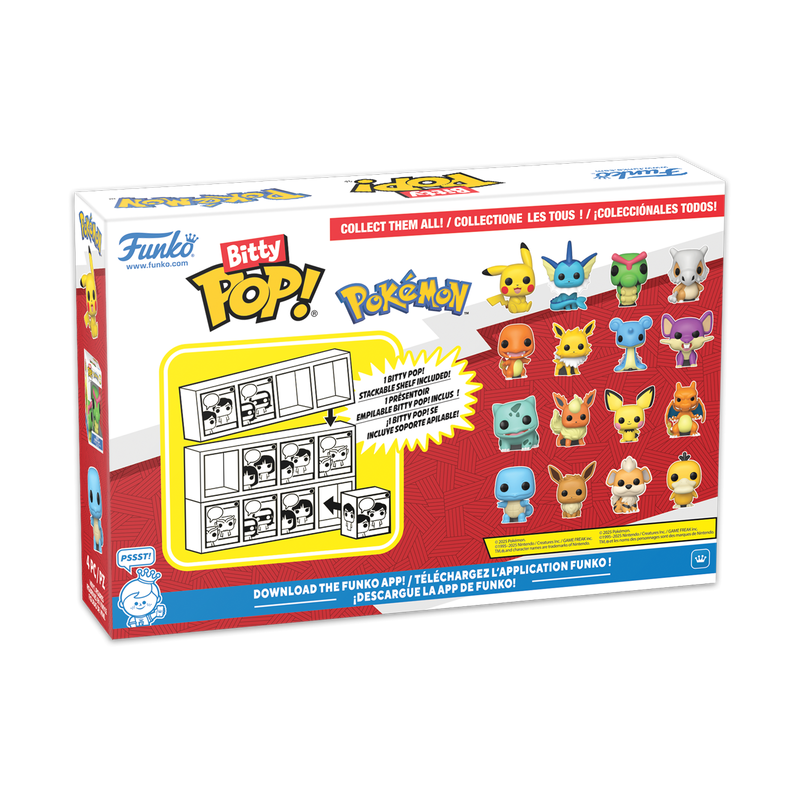 Funko Bitty Pop! Pokémon 4-Pack (Series 1, 2 & 4) Mini Vinyl Figures – Official Sealed Set