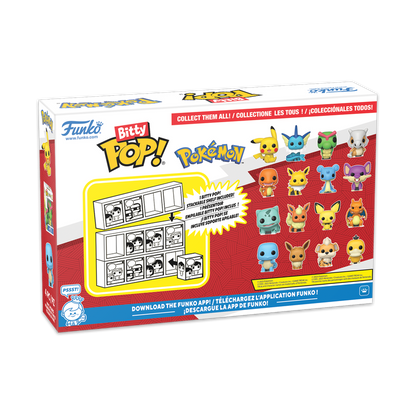 Funko Bitty Pop! Pokémon 4-Pack (Series 1, 2 & 4) Mini Vinyl Figures – Official Sealed Set
