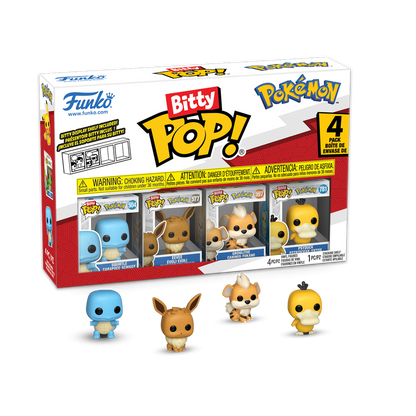 Funko Bitty Pop! Pokémon 4-Pack (Series 1, 2 & 4) Mini Vinyl Figures – Official Sealed Set
