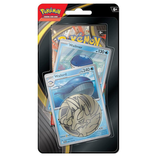 Pokémon Mega Evolution Single Pack Blister Wailord ME01 with 1 Booster Pack 1 Coin & Promotional Card for TCG Expansion
