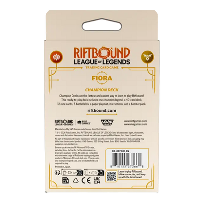 Riftbound - League of Legends TCG: Spiritforged Champion Deck - Fiora