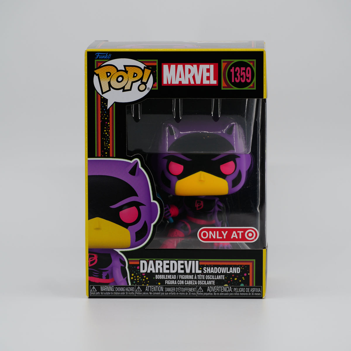 Funko Pop! Daredevil (Shadowland) #1359 - Marvel | Target exclusive - front of the exact boxed item