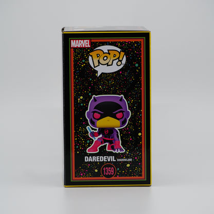 Funko Pop! Daredevil (Shadowland) #1359 - Marvel | Target exclusive - illustrated side of the exact boxed item