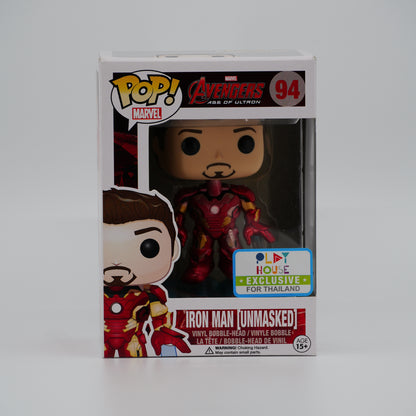 Funko Pop! Iron Man (Unmasked) #94 - Avengers: Age of Ultron | Thailand exclusive - front of the exact boxed item