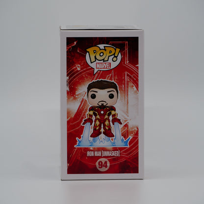 Funko Pop! Iron Man (Unmasked) #94 - Avengers: Age of Ultron | Thailand exclusive - illustrated side of the exact boxed item