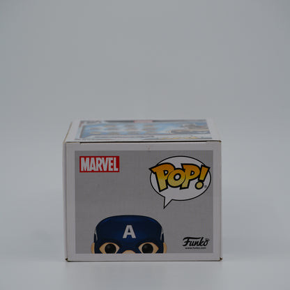 Funko Pop! Captain America #450 - Avengers: Endgame - top of the exact boxed item