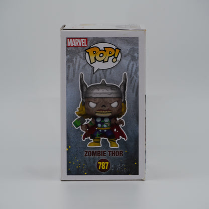 Funko Pop! Zombie Thor #787 - Marvel Zombies - illustrated side of the exact boxed item