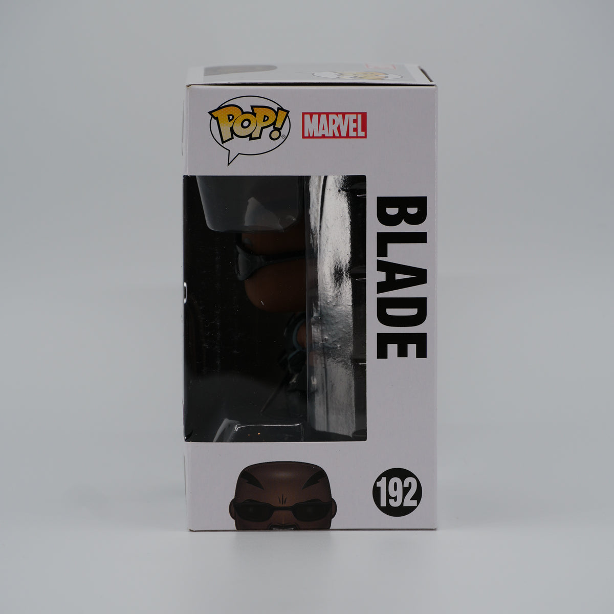 Funko Pop! Blade #192 - Marvel | PX Previews exclusive - window side of the exact boxed item