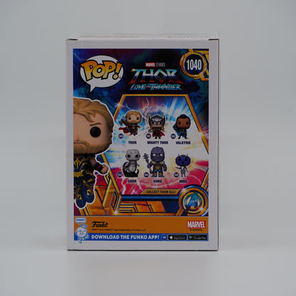 Funko Pop! Thor #1040 - Thor: Love and Thunder - back of the exact boxed item