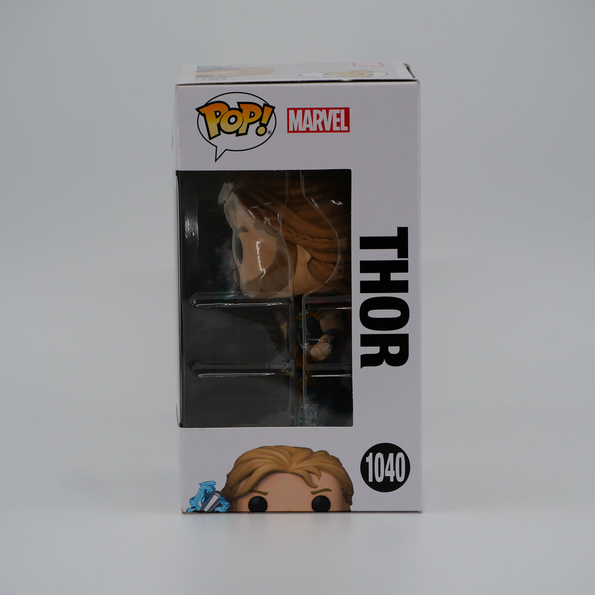 Funko Pop! Thor #1040 - Thor: Love and Thunder - window side of the exact boxed item