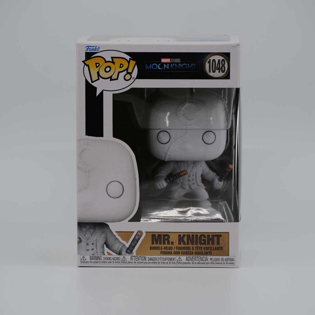 Funko Pop! Mr. Knight #1048 - Moon Knight - front of the exact boxed item