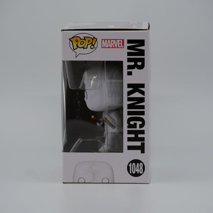 Funko Pop! Mr. Knight #1048 - Moon Knight - window side of the exact boxed item