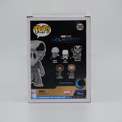 Funko Pop! Khonshu #1049 - Moon Knight - back of the exact boxed item