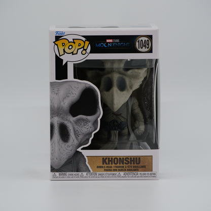 Funko Pop! Khonshu #1049 - Moon Knight - front of the exact boxed item