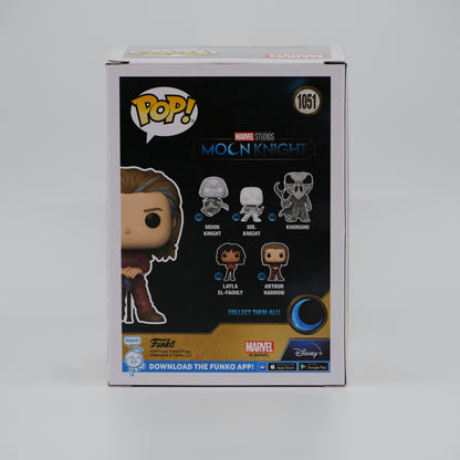 Funko Pop! Arthur Harrow #1051 - Moon Knight - back of the exact boxed item