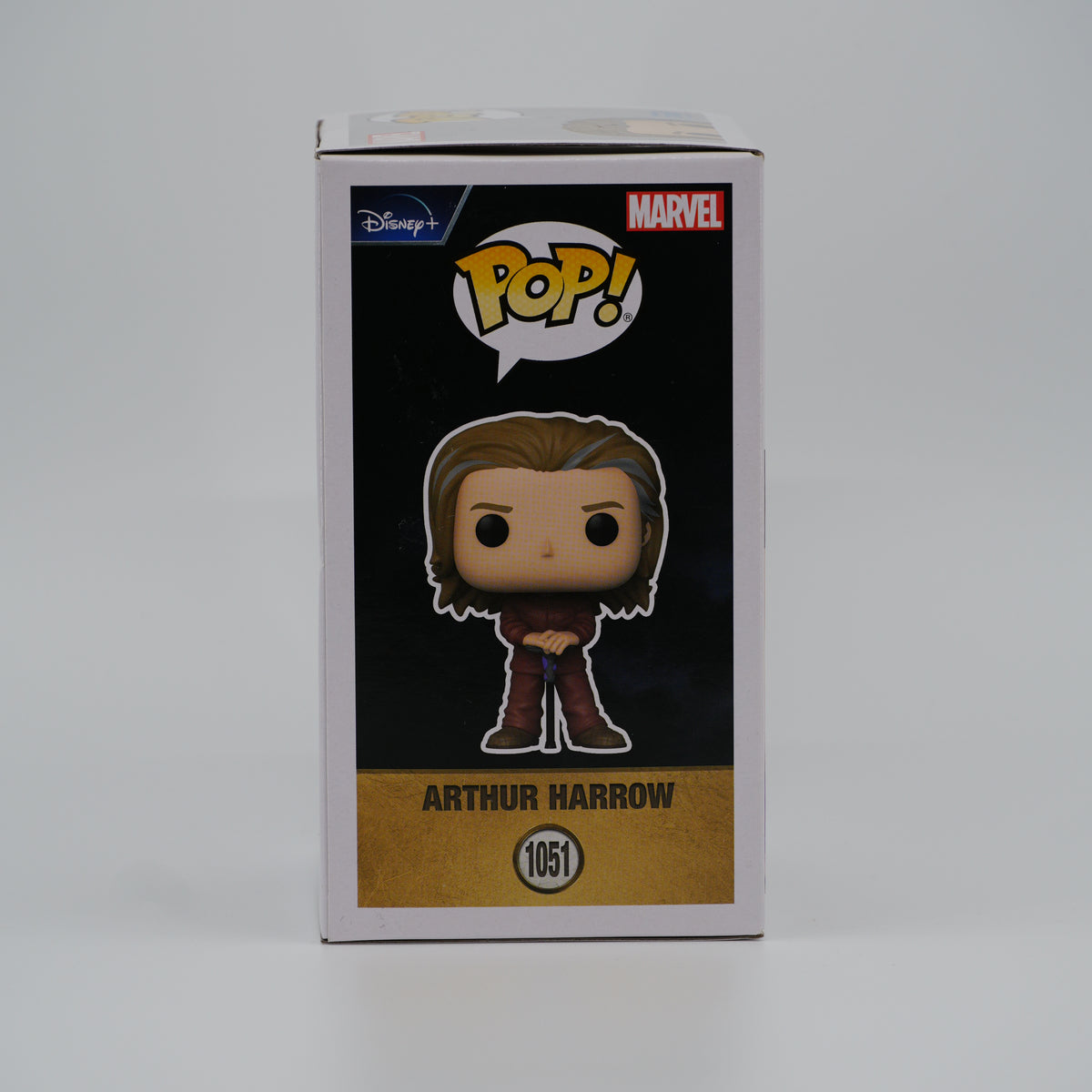 Funko Pop! Arthur Harrow #1051 - Moon Knight - illustrated side of the exact boxed item