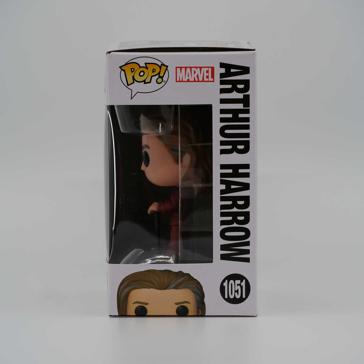 Funko Pop! Arthur Harrow #1051 - Moon Knight - window side of the exact boxed item