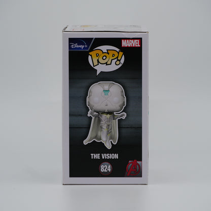 Funko Pop! The Vision #824 - WandaVision - illustrated side of the exact boxed item