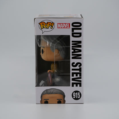 Funko Pop! Old Man Steve #915 - Avengers: Endgame | Amazon exclusive - window side of the exact boxed item