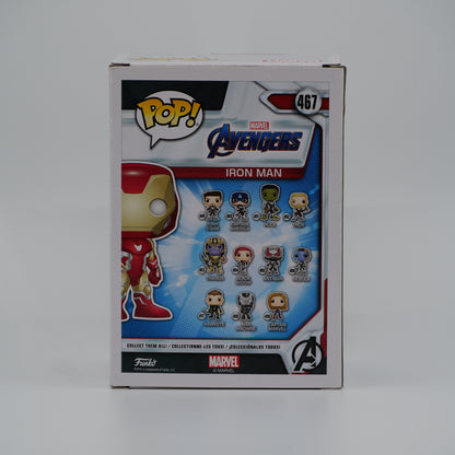 Funko Pop! Iron Man #467 - Avengers: Endgame | Special Edition - back of the exact boxed item
