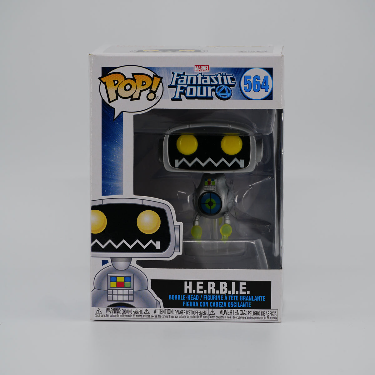 Funko Pop! H.E.R.B.I.E. #564 - Fantastic Four | Damaged Box - Copy B - front of the exact boxed item