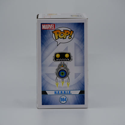 Funko Pop! H.E.R.B.I.E. #564 - Fantastic Four | Damaged Box - Copy B - illustrated side of the exact boxed item