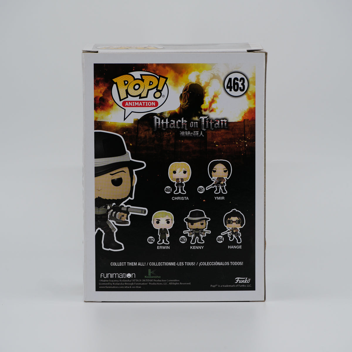Funko Pop! Kenny #463 - Attack on Titan - back of the exact boxed item