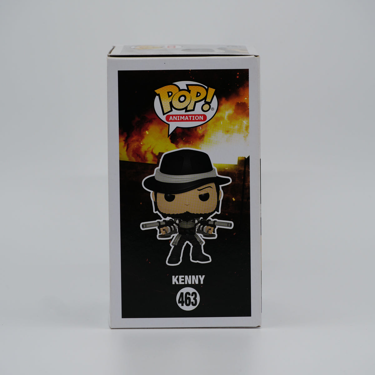 Funko Pop! Kenny #463 - Attack on Titan - illustrated side of the exact boxed item