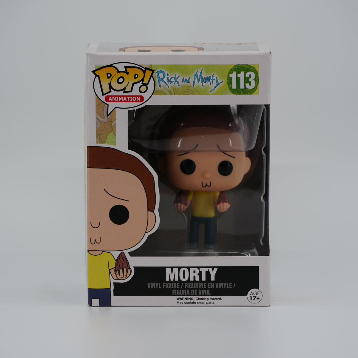 Funko Pop! Morty #113 - Rick and Morty - front of the exact boxed item
