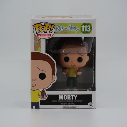 Funko Pop! Morty #113 - Rick and Morty - front of the exact boxed item