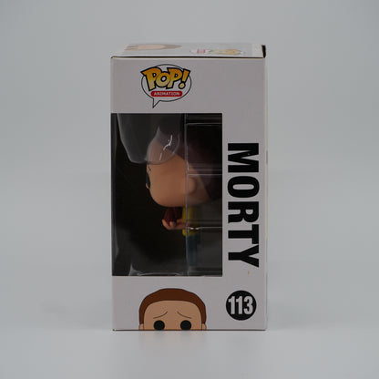 Funko Pop! Morty #113 - Rick and Morty - window side of the exact boxed item