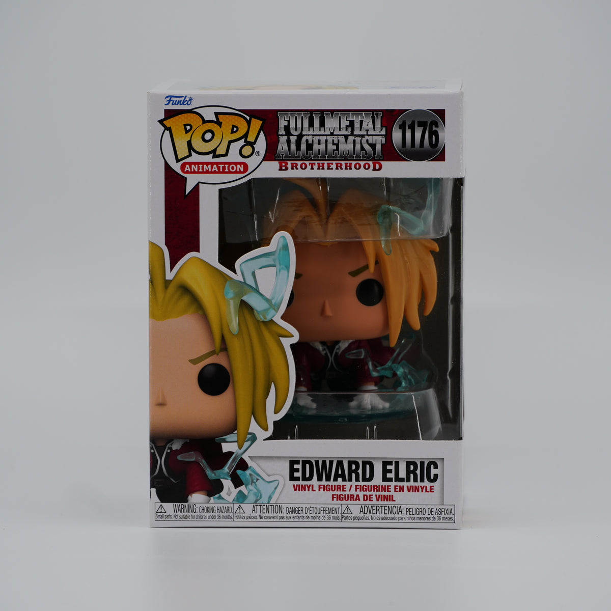 Funko Pop! Edward Elric #1176 - Fullmetal Alchemist: Brotherhood - front of the exact boxed item