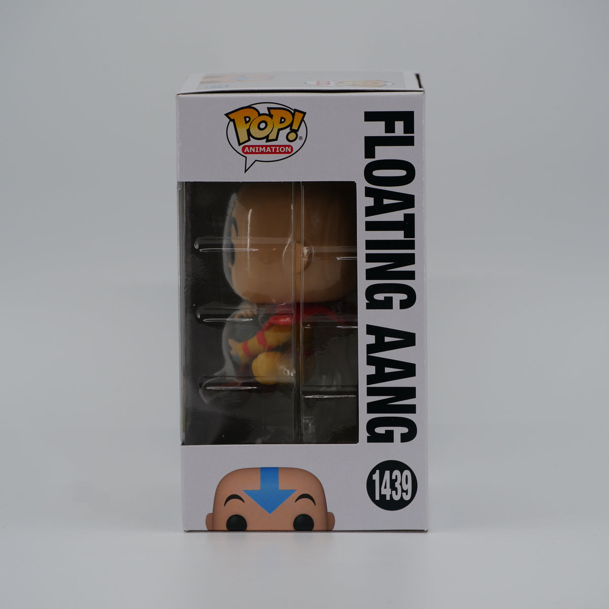 Funko Pop! Floating Aang #1439 - Avatar: The Last Airbender | Amazon exclusive; Glow in the Dark - window side of the exact boxed item