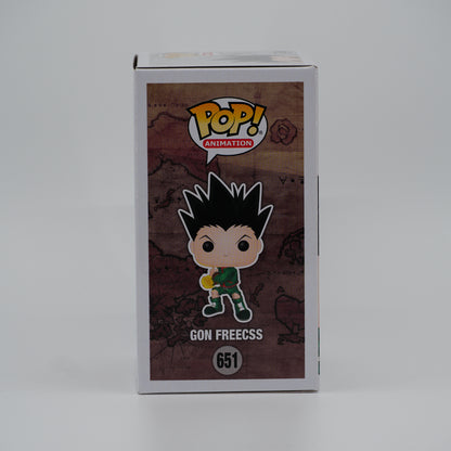 Funko Pop! Gon Freecss #651 - Hunter x Hunter - illustrated side of the exact boxed item
