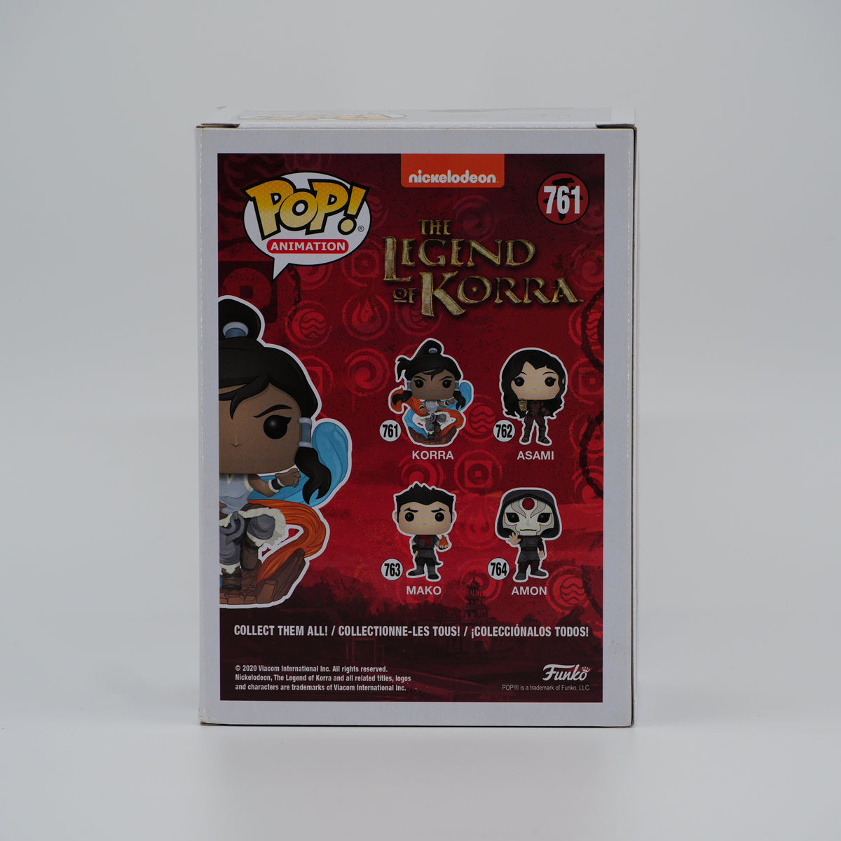 Funko Pop! Korra #761 - The Legend of Korra - back of the exact boxed item