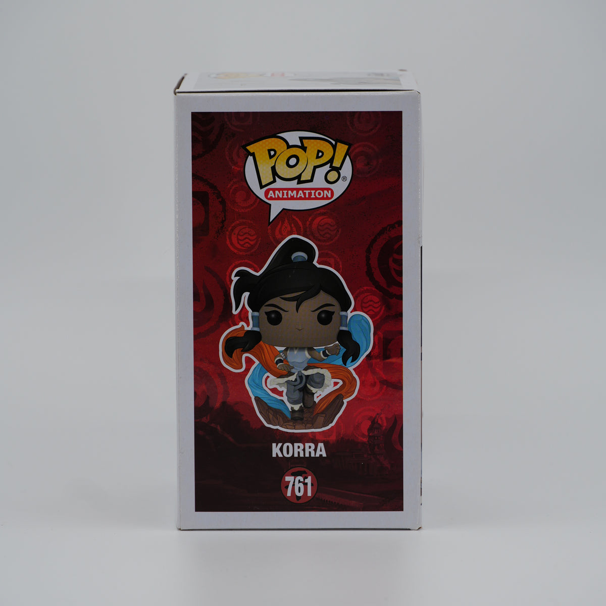 Funko Pop! Korra #761 - The Legend of Korra - illustrated side of the exact boxed item
