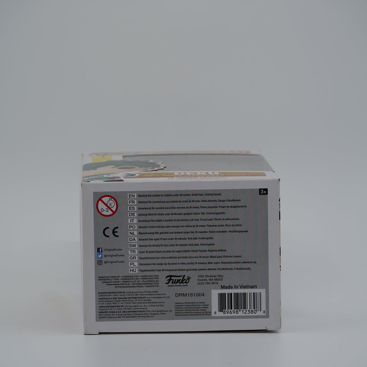 Funko Pop! Deku #247 - My Hero Academia - bottom of the exact boxed item