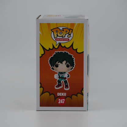 Funko Pop! Deku #247 - My Hero Academia - illustrated side of the exact boxed item