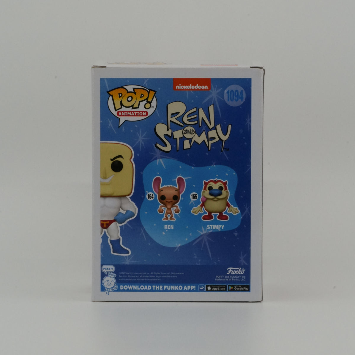 Powdered Toastman #1094, actual item, back view