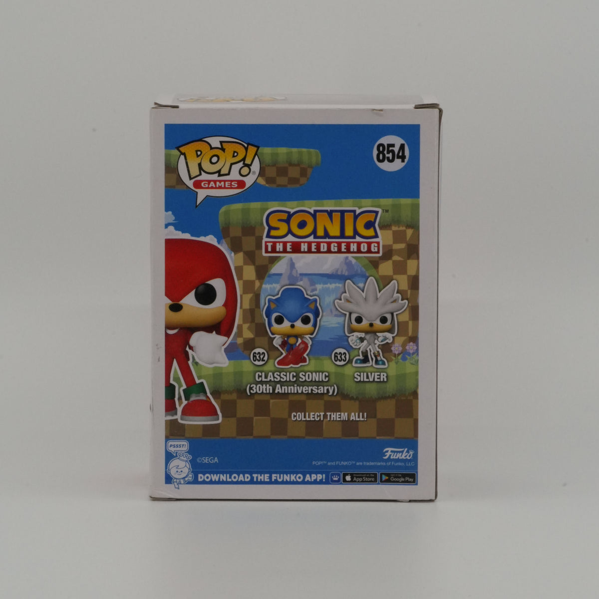 Knuckles #854, actual item, back view