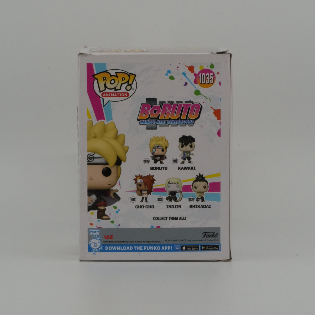 Boruto #1035, actual item, back view